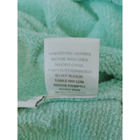 Vintage National Womens Snap-Front Mint Green Terrycloth Robe Size L Midi - Picture 4 of 13